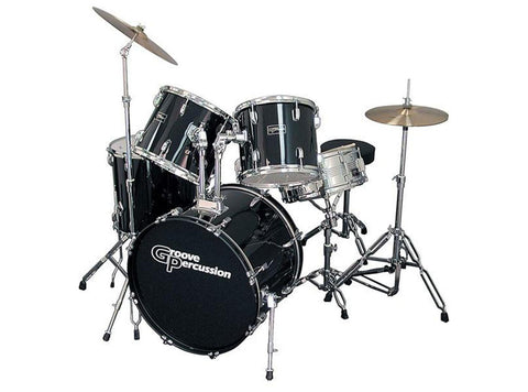 Groove Percussion 5-Piece Drum Set with Hardware and Cymbals